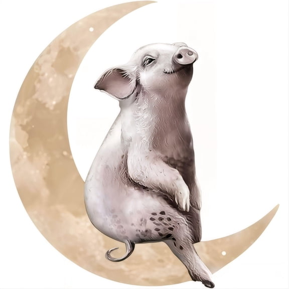 Sdcart Metal Moon Animal Skull Wall Decor, Unique Mysterious Home Art for Living Room Bedroom Garden