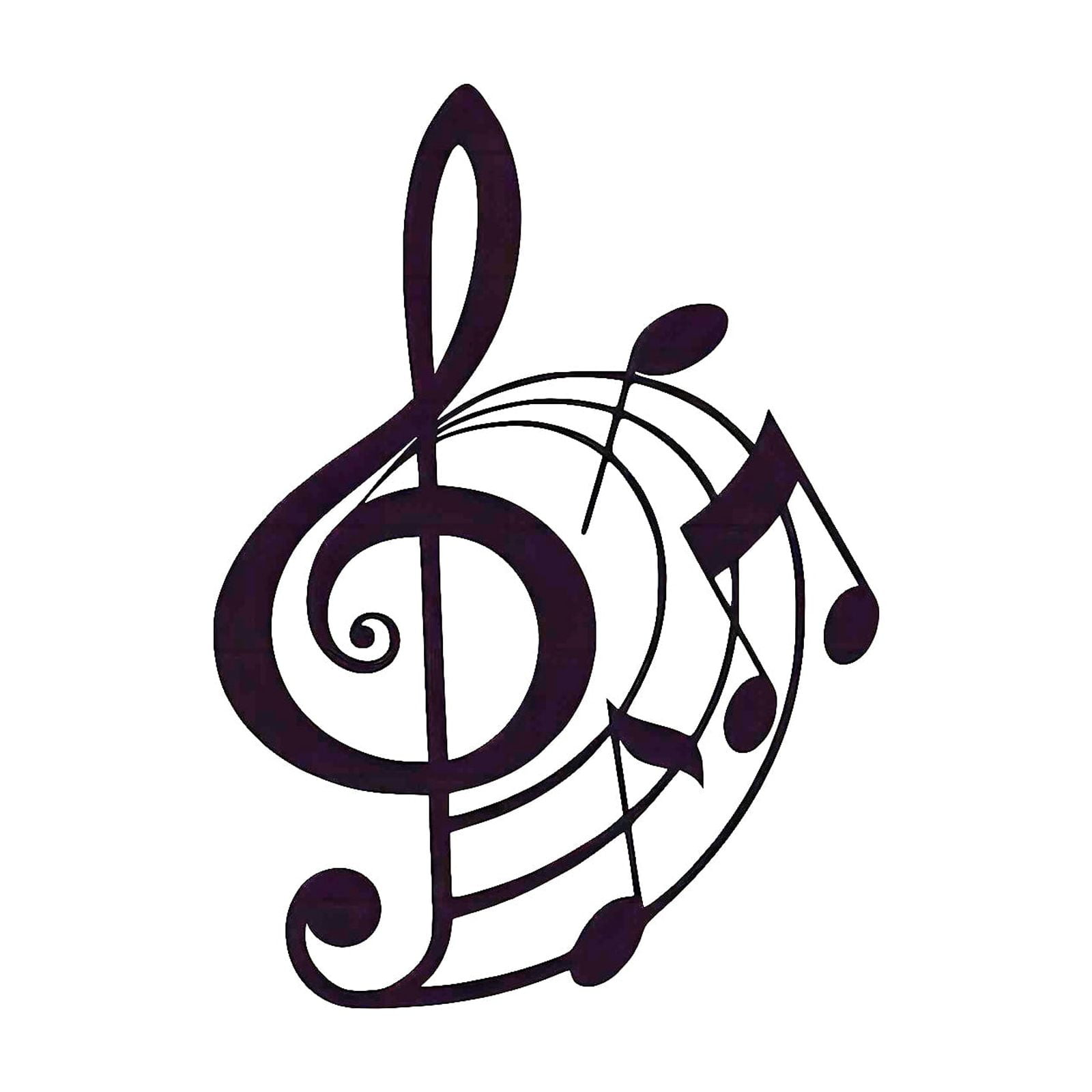 Sdcart Musical Notes Metal Wall Art - Treble Clef Symbol Gallery Flat ...