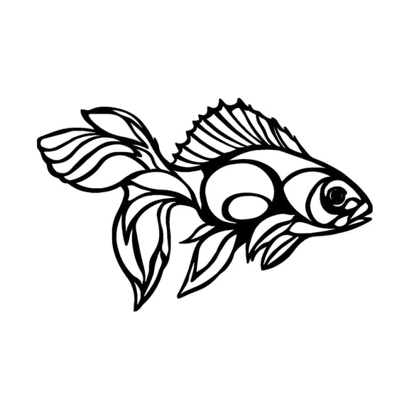 ✅Sdcart Pet Fish Metal Wall Art - Aquatic Silhouette Gallery Flat Iron Sculpture Aquarium Theme Decor Fish Lover Gift Underwater Scene Bathroom Accent Matte Finish Marine Life Artwork