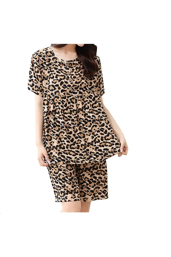 Women's Short Plus Size Pajama Sets, 2 Piece Y2K Summer Sleep Set Henley Neck Shorts With Pockets Ladies Pjs Set