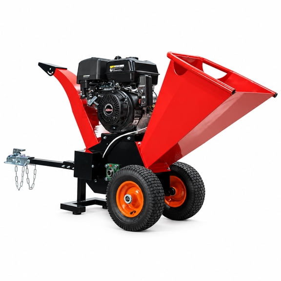 Sdlanch 5'' inch Gas Powered Heavy-duty Wood Chipper Shredder Mulcher 7HP 420cc Engine, Red,Forest,Farm,Electric Wood Chipper, Leaf Mulcher