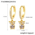thumbnail image 1 of Sdmnsg-T Crystal Flower Dangle Drop Earrings for Women 14K Gold Plated Hypoallergenic Jewelry, 1 of 12
