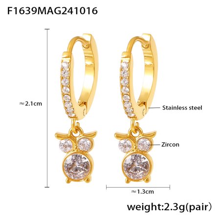 Sdmnsg-T Crystal Flower Dangle Drop Earrings for Women 14K Gold Plated Hypoallergenic Jewelry