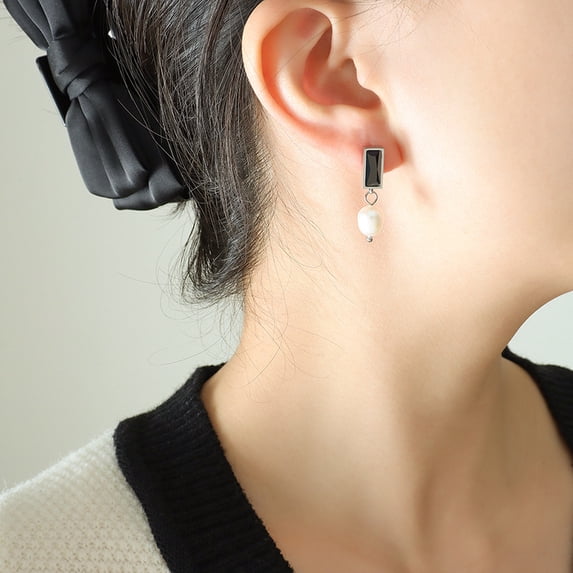 Sdmnsg-T Emerald Green Earrings, Gold and Green Earrings for Women as Wedding Gift for Her, Dangling Vintage Pearl Earrings Pearl Earrings Teardrop Match Emerald Green Costume Jewelry