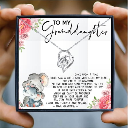 Sdmnsg-T Granddaughter Necklace Gift from Grandma or Grandpa for Christmas Birthday or Special Occasion A Heartfelt Jewelry Keepsake to Show Your Everlasting Love and Support