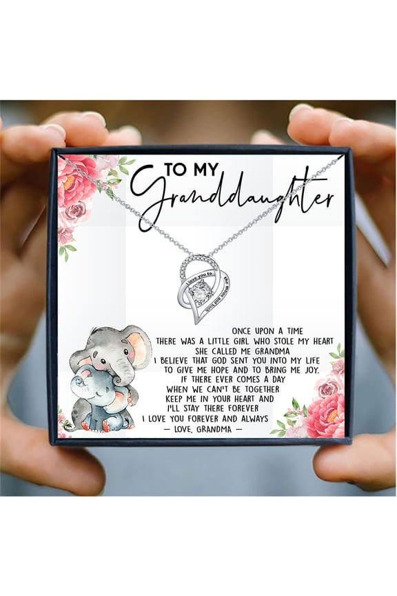 Granddaughter Necklace Gift from Grandma or Grandpa for Christmas Birthday or Special Occasion A Heartfelt Jewelry Keepsake to Show Your Everlasting Love and Support