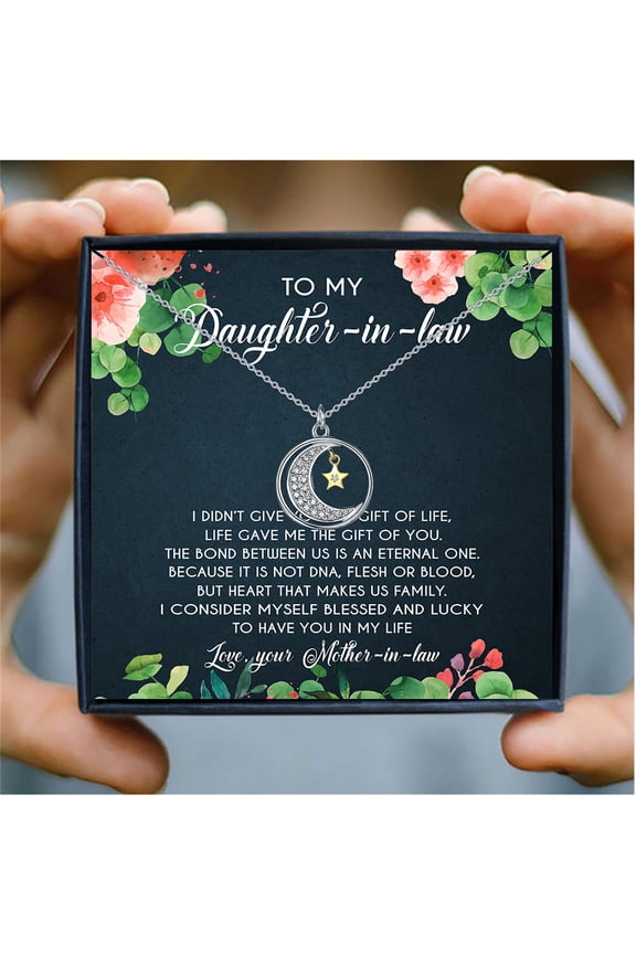 I Love You to the Moon Necklace Christmas Jewelry Birthday Gifts Daughter  925 Sterling Silver To My Daughter In Law Necklace