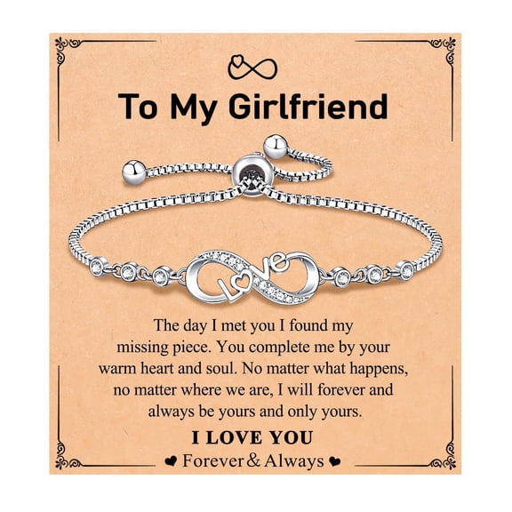 Sdmnsg-T Infinity Love Bracelets for Women, Stocking Stuffers Birthday Jewelry Gifts for Girls Girlfriend Mom Wife from Daughter Son