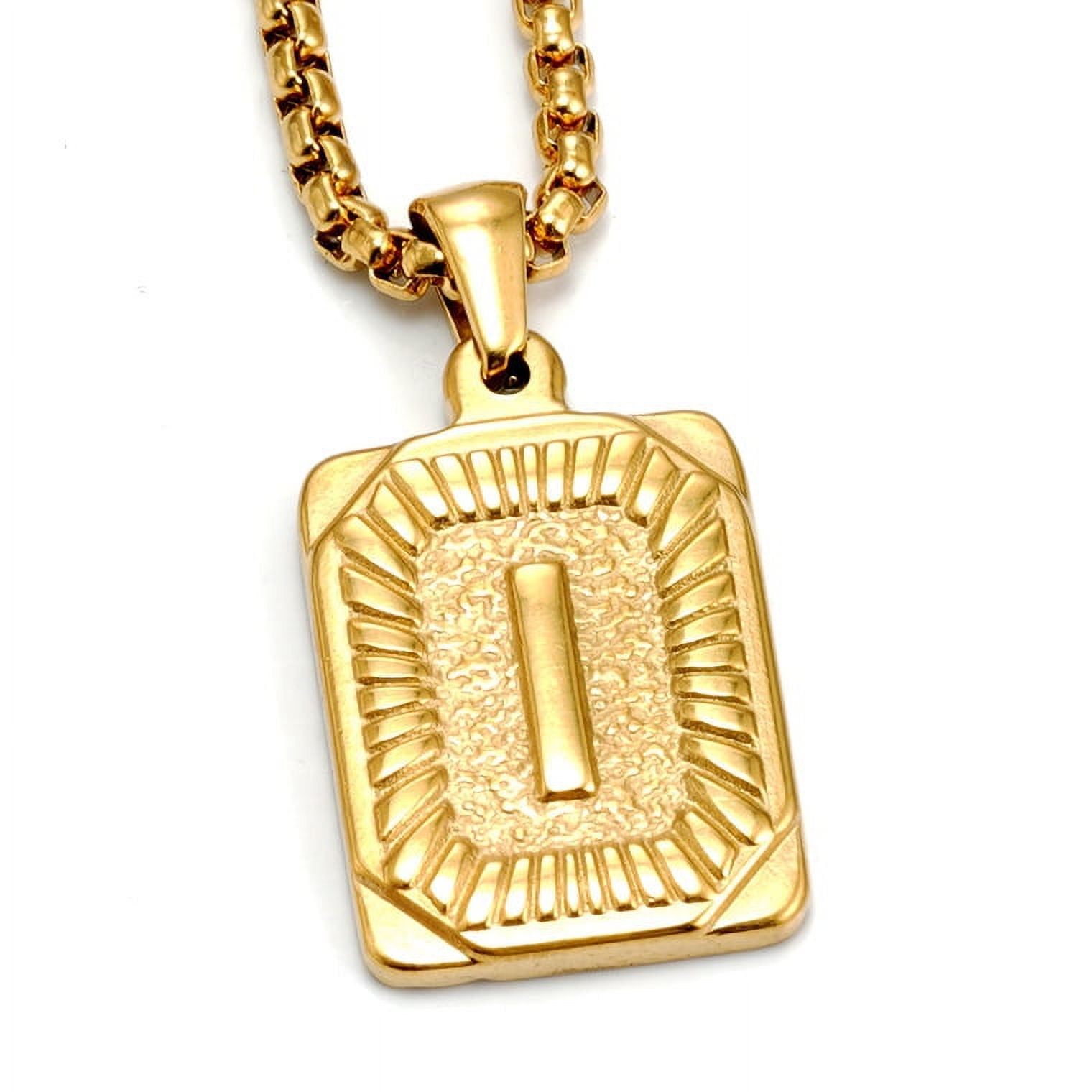 Sdmnsg-T Initial A-Z Letter Pendant Necklace Mens Womens Capital