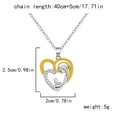 thumbnail image 1 of Sdmnsg-T Mother's Day Gifts S925 Sterling Silver Mother Daughter Necklaces 18K White Gold Plated Mom Heart Birthstone Necklace Mom Pendant Necklaces for Mom New Mum Grandma Women Wife, 1 of 9