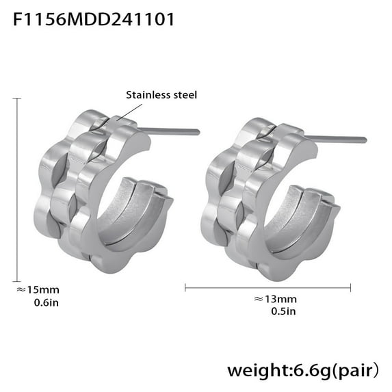 Sdmnsg-T Open Hoop Earrings for Women 18K Gold Plated Twisted/Watch Band/C-shaped/Flower Hoops Lightweight Hypoallergenic Jewelry