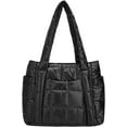 thumbnail image 1 of Sdmnsg-T Puffer Tote Bag Large Capacity Quilted Puffer Tote Bag Lightweight Soft Shoulder Handbag Alt Bubble Purse with Side Pockets, 1 of 8