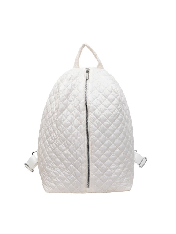 Quilted Puffer Backpack, Lightweight Padded Travel Daypack, Large Capacity Multi‑way Carry Rucksack with Top Handle for Commute Weekend Getaway