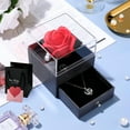 thumbnail image 1 of Sdmnsg-T Red Rose with I Love You Necklace, Earring Set Eternal Flowers Rose Gifts for Women, Mom, Wife and Girlfriend on Valentines Day Mothers Day Christmas Anniversary Birthday Gifts for Her, 1 of 16