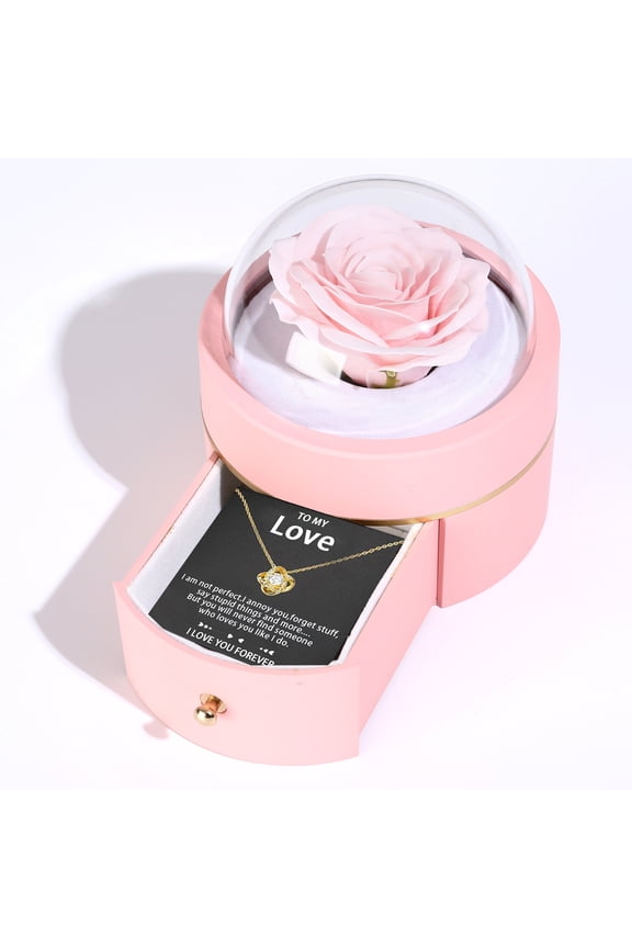 Romantic Jewelry Gift for Wife, Anniversary Present, Birthday Christmas Gift Idea, Husband to Wife Gift, Necklace Gift Box with Sentimental Message Card