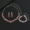 thumbnail image 1 of Sdmnsg-T Silver Bridal Wedding Jewelry Set Rhinestone Necklace Earrings Sets Formal Prom Costume Jewelry Sets for Women and Brides, 1 of 7
