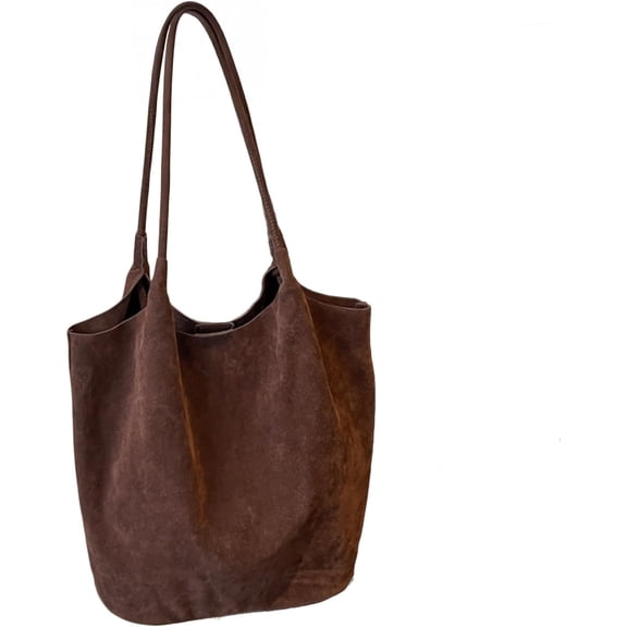 Sdmnsg-T Slouchy Shoulder Bag Large Suede Hobo Bags for Women Elegant Soft Suede Leather Hobo Tote Purse Casual Everyday Handbag 2025