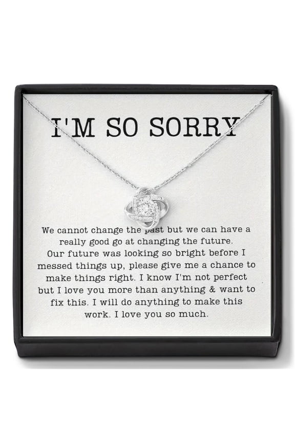 I'm Sorry Necklace For Her, Im Sorry Neckace Gift, Apology Necklace For Her Women, Forgive Me Gifts For Her, I'm Sorry For Hurting You Neckace, Apologize Gift For Wife Girlfriend Soulmate