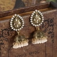thumbnail image 1 of Sdmnsg-T Tassel Bell Earrings Vintage Jhumki Bollywood Traditional Ethnic Dangle Drop Bohemian Chandelier Earring for Women Oxidized Crystal Wedding Party Festival Indian Jewelry Gift, 1 of 38