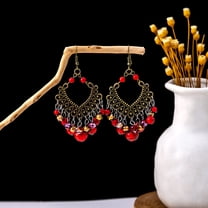 Sdmnsg-T Vintage Peacock Dangle Earrings for Women Bohemian Blue Crystal Feather Peafowl Statement Drop Dangling Stud Earring Boho Xmas Birthday Holiday Wedding Jewelry Gifts for Her Bff