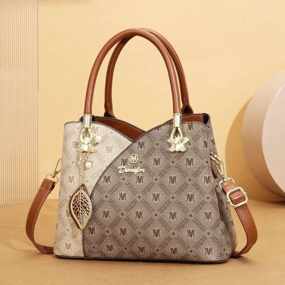 Sdmnsg-T Women Satchel Bags Handle Shoulder Handbags and Purses Pockets Zipper Leather Crossbody Bags