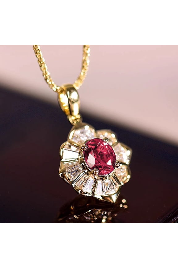 Sdmsng-T Luxury Aesthetic Necklace for Women Creative Blue CZ Jewelry