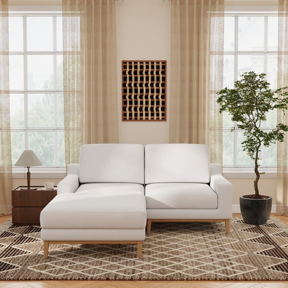 Sdorens 78" Cloud Couch,Modular Sectional Sofa with Ottoman for Living Room,Bedroom,Apartment,Removable Washable Covers,White