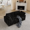 thumbnail image 1 of Sdorens Cloud Couch Modular Sectional Sofa,78" Oversized Convertible Wide Seater,2 Seater for Living Room Set,Covers Washable&Replaceable,Black, 1 of 14
