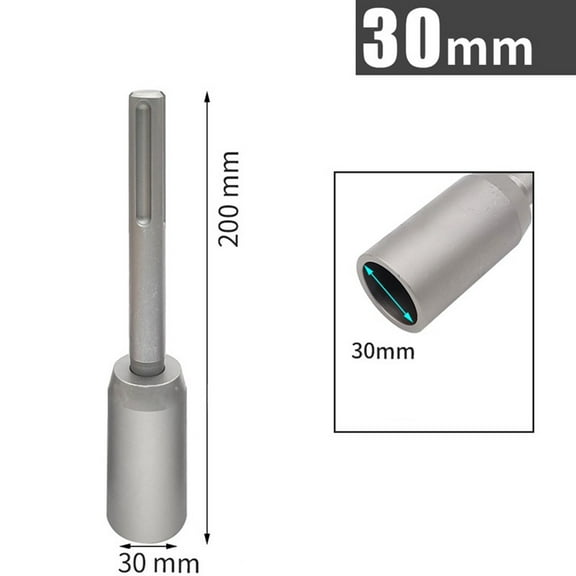 Sds-Max T Post Ground Rod Driver Tool Forged Steel Drill Bit Driver 30Mm 45Mm 50Mm 65Mm Hammer Drill Rod Converter