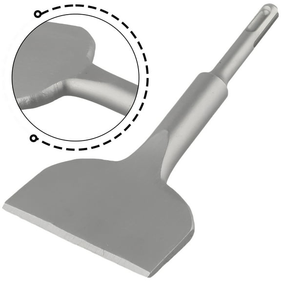 Sds Tile Chisel 75Mm Electric Hammer Chisel Cemented Carbide Wide Bent Chisel For Tiles Old Plaster Wall Concrete Removal Fangkenuo