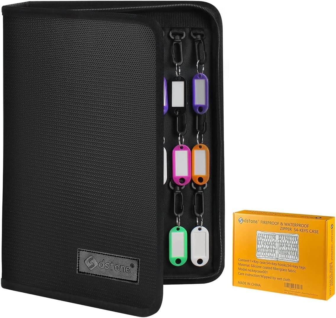 Sdstone Portable Zippered Key Case,Fireproof and Waterproof Key