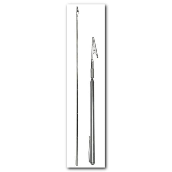 SE 35-Inch Telescopic Alligator Clip with Pocket Clip - Extendable Stainless Steel Tool for Home Repairs, Automotive, Bracelets, Hobbies, and Crafts - 8016TA-36