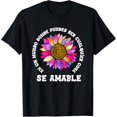 thumbnail image 1 of Se Amable Be Kind In Spanish Encouraging Inspiring SunFlower T-ShirtMen and women, Black T-shirt, size: Extra large, 1 of 4