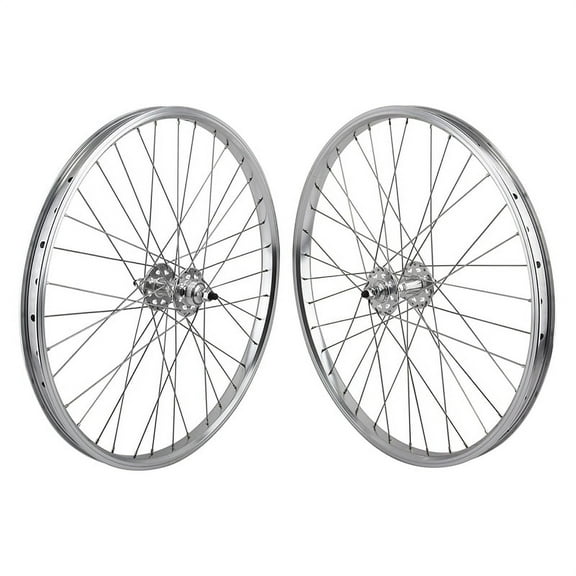 Se Bikes J24SG Wheelset 24in B/O 3/8inx100-110mm FW Rim Brake Clincher Silver