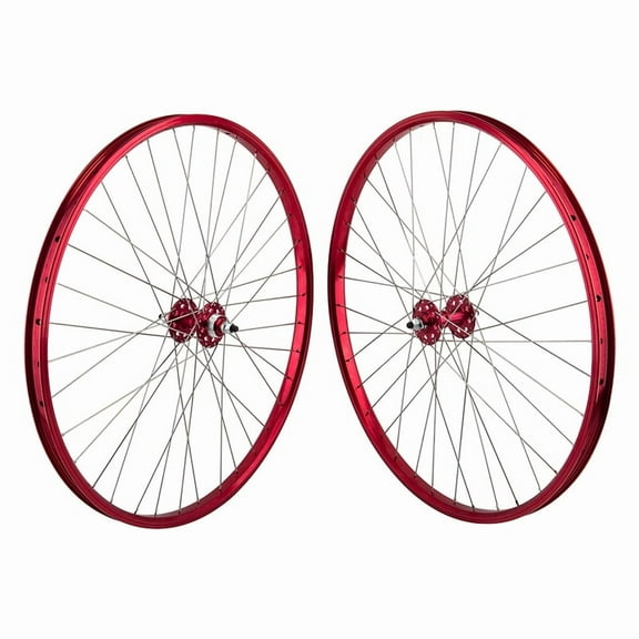 Se Bikes J24SG Wheelset 29in B/O 3/8inx100-110mm FW Rim Brake Clincher Red 36H