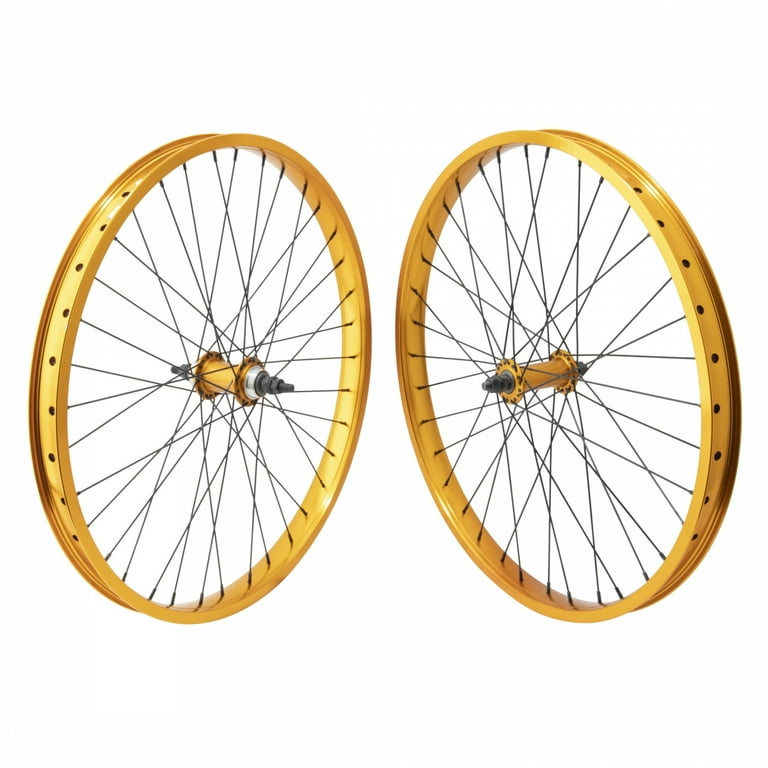 SE Bikes So Cal Flyer 24in Wheelset Gold Black NMSW 36H 1 Speed FW 3 8 110mm 24 Walmart