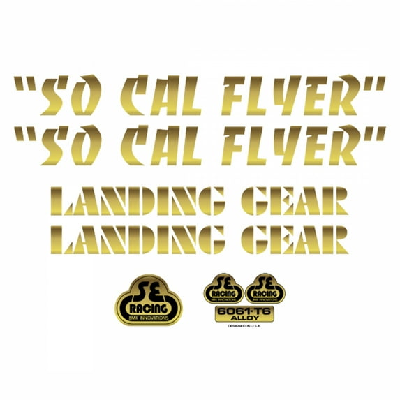 Se Bikes Socal Flyer Decal Set SoCal Flyer Gold