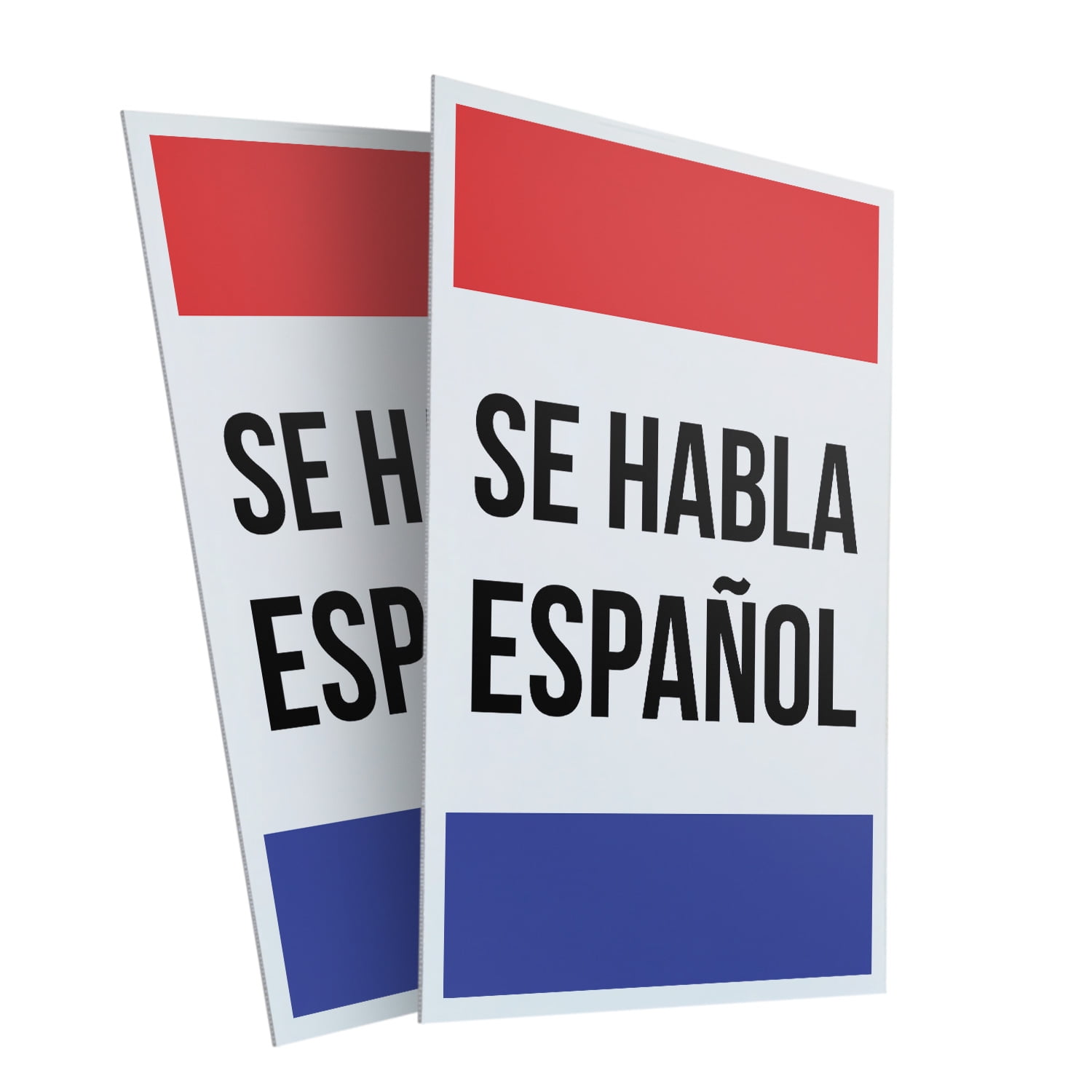 Se Habla Español (2-Pack) 24 Inch x 36 Inch Plastic Signs Sign Insert ...