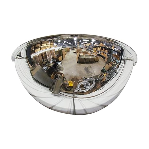 Se-Kure Wall Mount Dome Mirror 18 Inch - Acrylic Half Dome Security Mirror for Retail, Warehouse, Driveways - 180 Degree Wide Angle View, Shatterproof