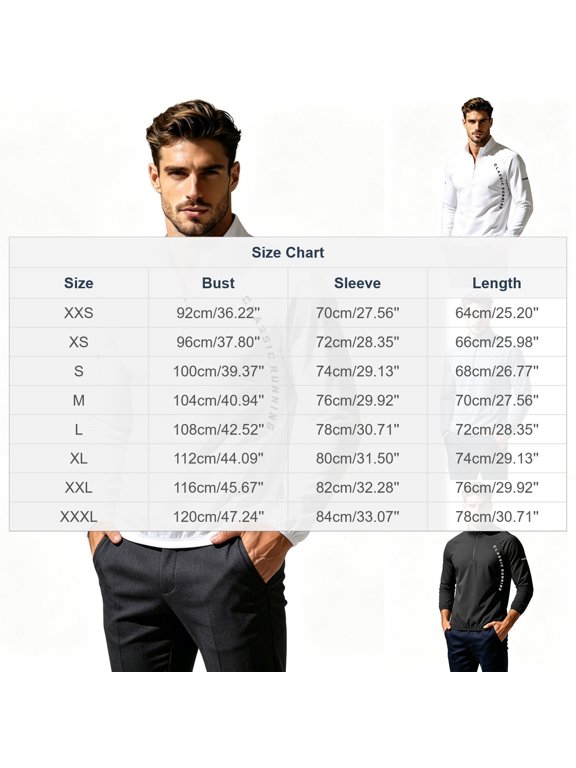 Men Long Sleeve Quarter Zip Stand Collar Pullover Top Vertical Letter Print Decor Slim Fit Soft Knit Fabric For Business Casual And Daily Street Outfits Blue,XXS