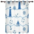thumbnail image 1 of Sea And Nautical Anchor Window Curtain For Kids Room Home Blinds Curtains For Living Room Bedroom Window Drapes, 1 of 6