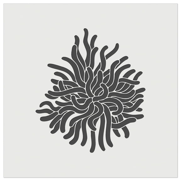 Sea Anemone Outline Ocean Life DIY Cookie Wall Craft Stencil - 4.5 Inch