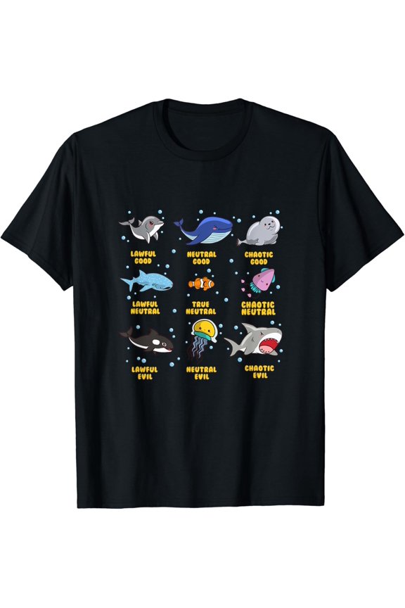 Sea Animal Alignment | Nerdy Biology/Life Rpg Gamer T Shirt