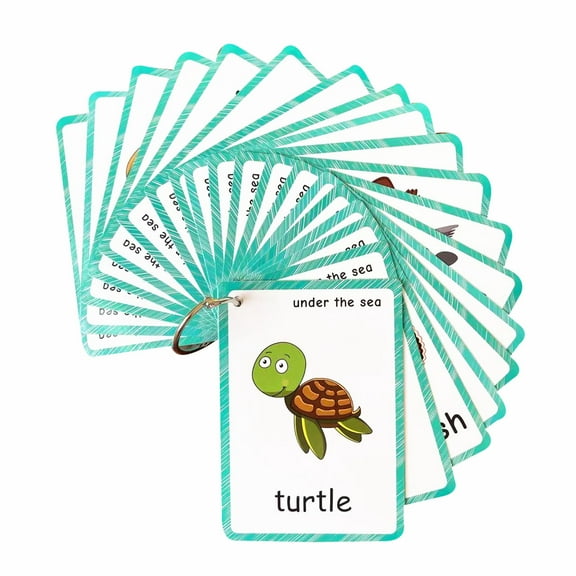 Sea Animal Flash Cards | Learning Toys Flashcards for Children Pre-K, Toddlers and Kids.(20Pcs/Set)
