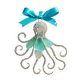 thumbnail image 1 of Sea Animal Glass Ornament Octopus 3 D Stained Glass Octopus Hanging Ornament Christmas Valentines Tree Decor, Best Friends and Sisters Coastal Gifts, Blue Bows, Memorial Ornament, Beach Nature Lovers, 1 of 5