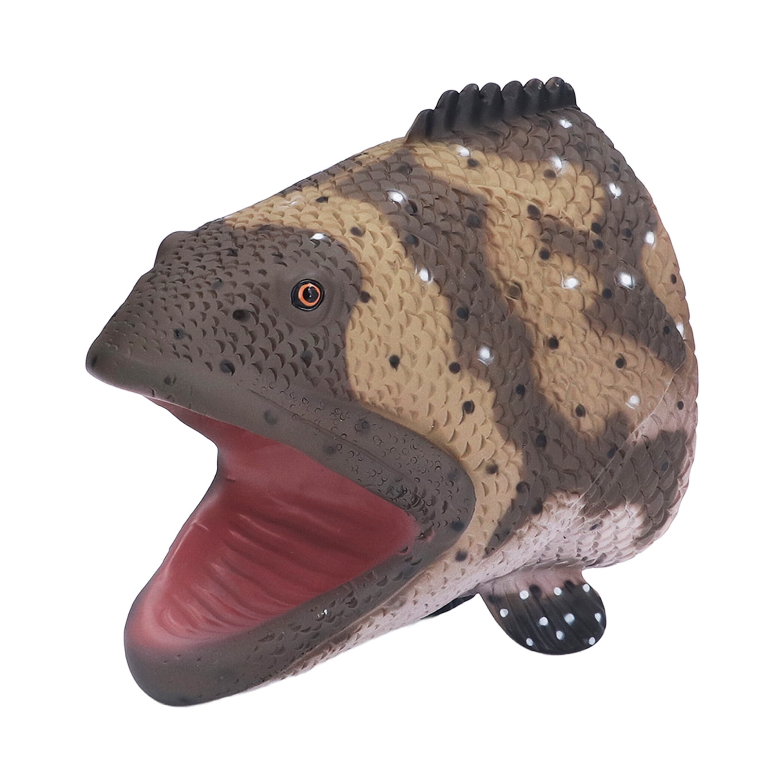 Sea Animal Hand Puppet Toy Lifelike Soft Vinyl Flexible Mouth Grouper 