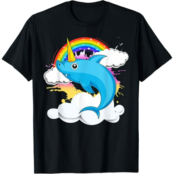 Sea Animal Rainbow Sharkicorn Fantasy Creature Unicorn Shark T-Shirt