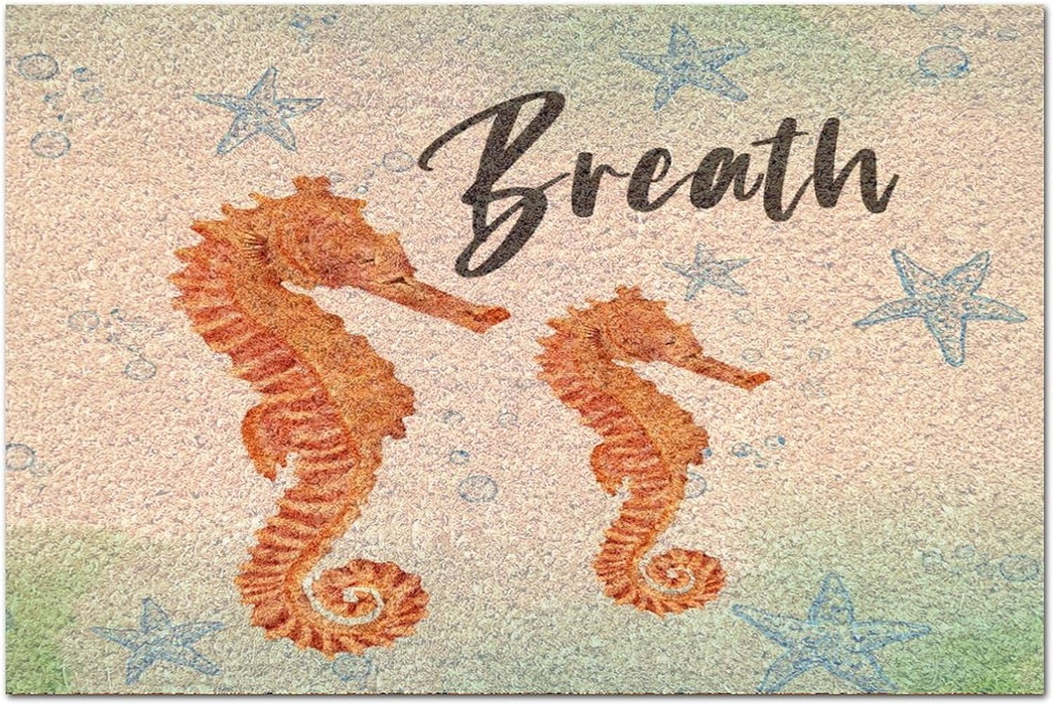 Sea Animal Turtle Octopus Crab Seahorse Fish Door Mats for Outside