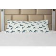 thumbnail image 1 of Sea Animals Body Pillow Case Cover with Zipper, Pattern Sharks Swimming to Different Directions Monochromic, Decorative Accent Long Pillowcase, 21" x 54", Dark Grey, by Ambesonne, 1 of 1