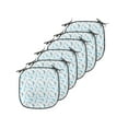 thumbnail image 1 of Sea Animals Chair Seating Cushion Set of 6, Dolphin Fish Underwater Ocean Marine Natural Life Delphinoid Art, Seat Pads for Office with Anti-slip Backing, 16"x16", White Blue Grey, by Ambesonne, 1 of 7